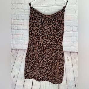 Forever 21+ sparkly cheetah print black mini crow dress size 14